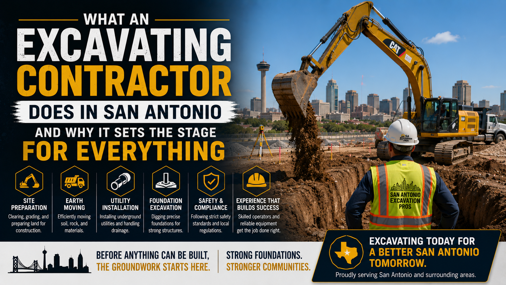 What an Excavating Contractor Does in San Antonio and Why It Sets the Stage for Everything